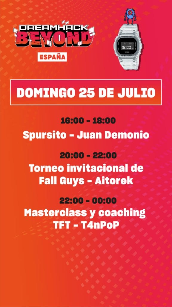 Contenido del festival DreamHack Beyond para el domingo 25 Contenido del festival DreamHack Beyond para el domingo 25