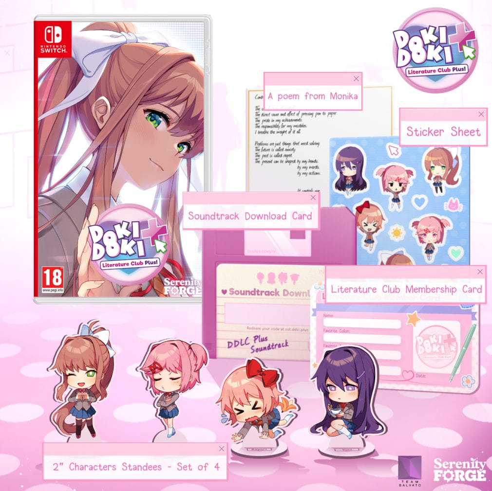 Todo lo que incluye Doki Doki Literature Club Plus