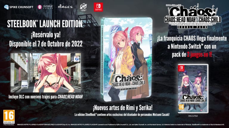 Chaos Double Pack llegará en formato físico para Nintendo Switch el 7 de octubre