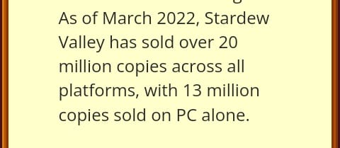 Stardew Valley ha vendido 20 millones de copias Stardew Valley ha vendido 20 millones de copias