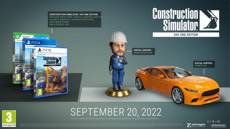 Construction Simulator Day One Edition llegará en formato físico para consolas el 20 de septiembre