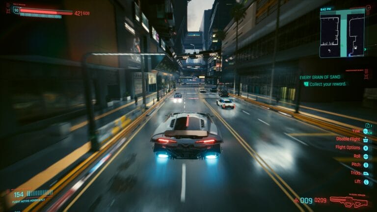 Cyberpunk 2077 recibe un nuevo mod y ahora los coches vuelan