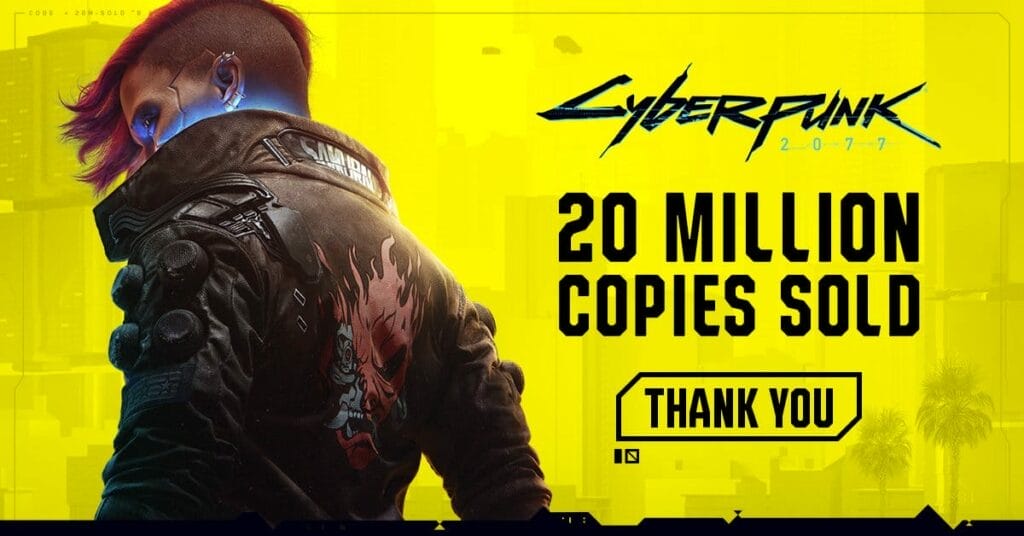 Cyberpunk 2077 alcanza los 20 millones de copias vendidas