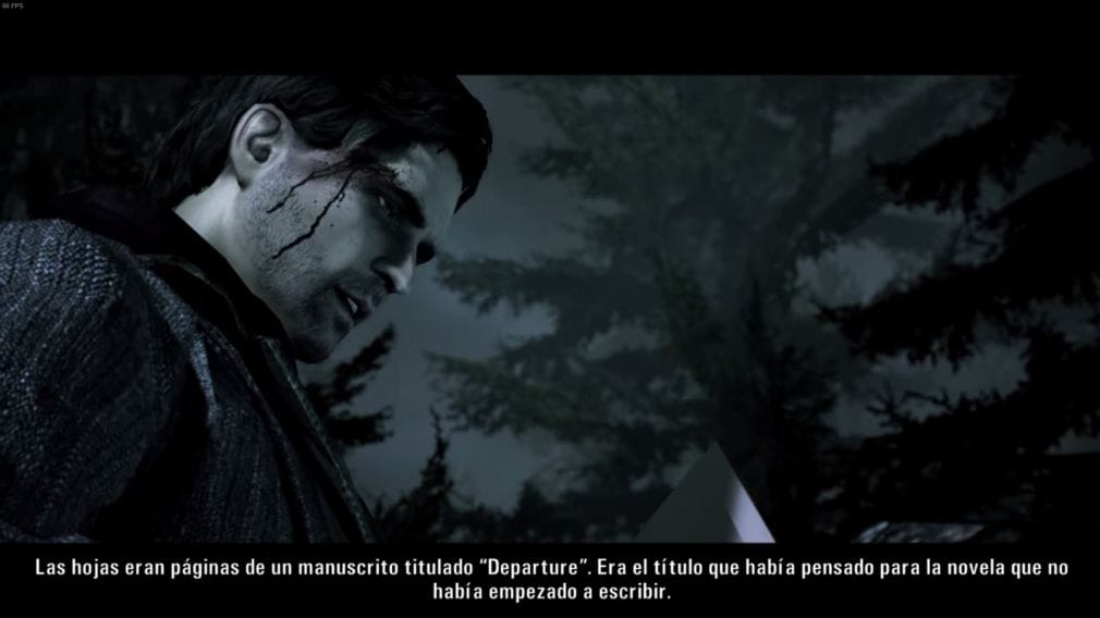 Alan Wake: Alan encuentra las primeras páginas del manuscrito.