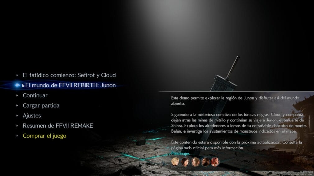 Demo de Final Fantasy VII Rebirth