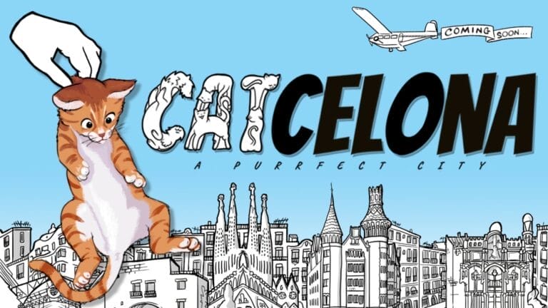 Catcelona, es un simpático juego donde te llevará de viaje por Barcelona para encontrar 300 gatos