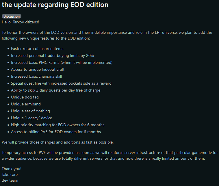 Escape From Tarkov añade una polémica nueva edición