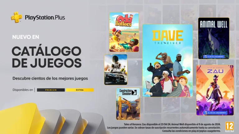 Nuevos juegos del Catálogo PS Plus de Abril 2024