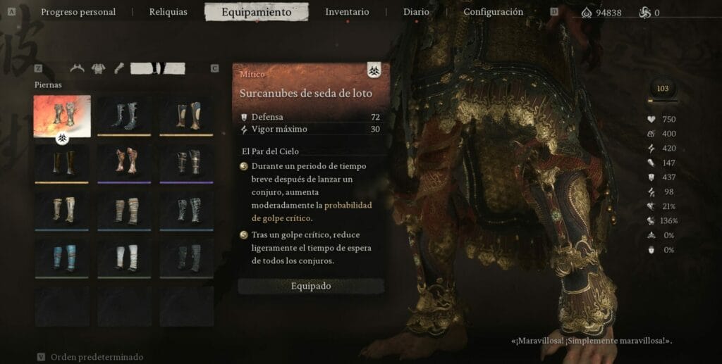 Black Myth Wukong: las 5 mejores armaduras de piernas Black Myth Wukong: las 5 mejores armaduras de piernas