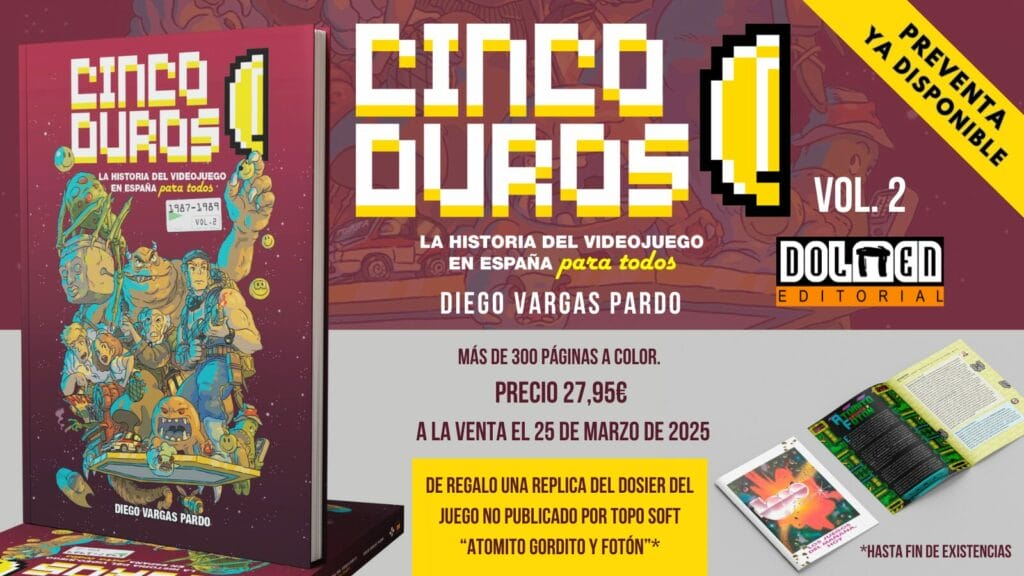 Diego Vargas presenta el segundo volumen de Cinco duros: la historia del videojuego en España con Dolmen Editorial