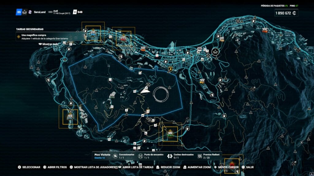 Test Drive Unlimited Solar Crown - Mapa