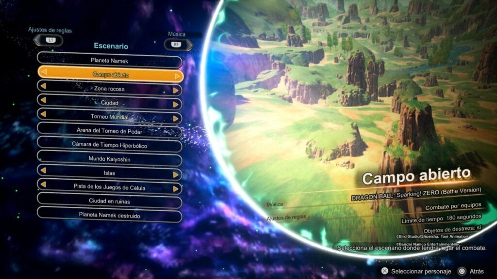 Dragon Ball Sparking Zero: Todos los mapas