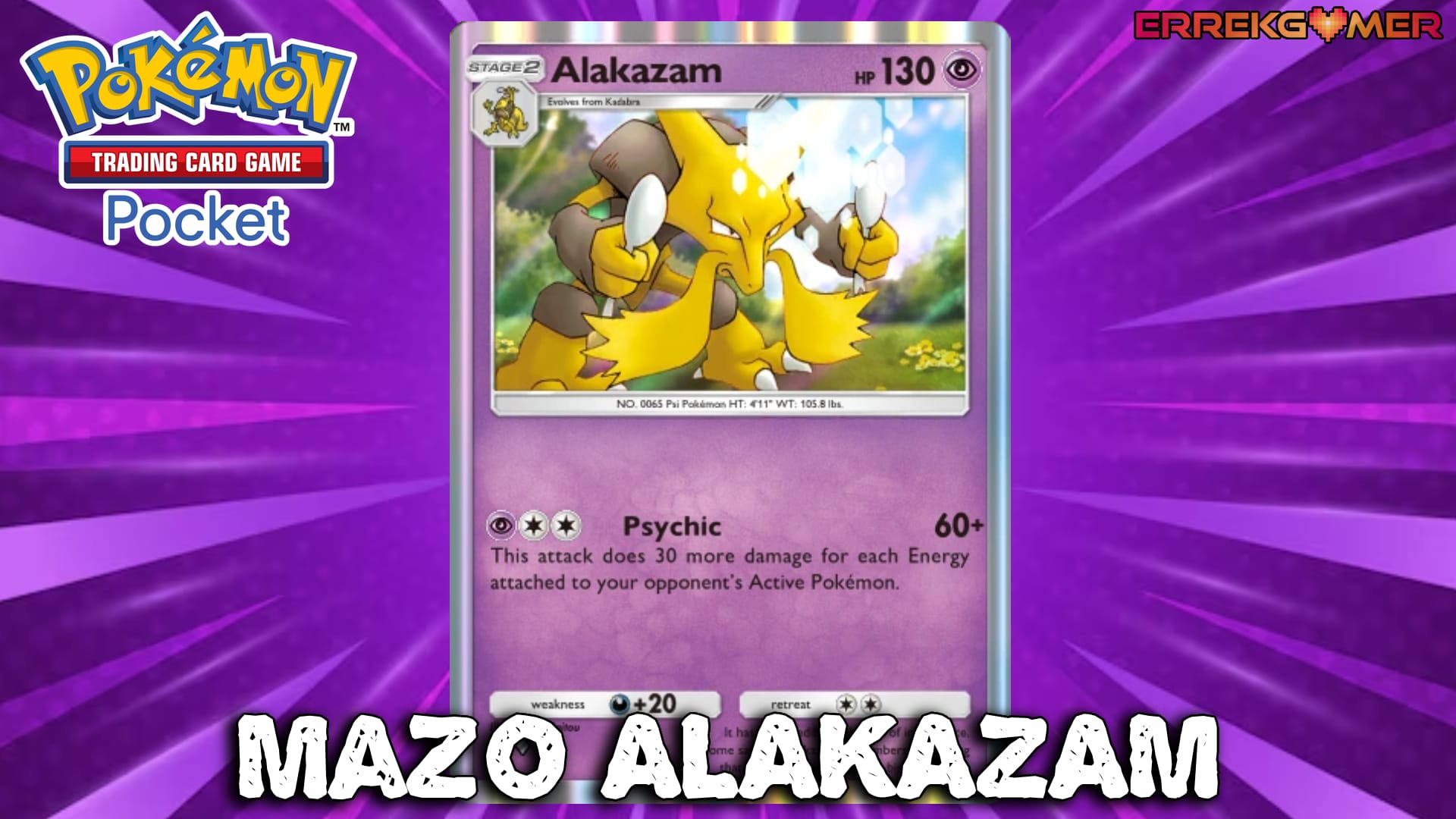 Pókemon TCG Pocket mazo Alakazam ErreKGamer