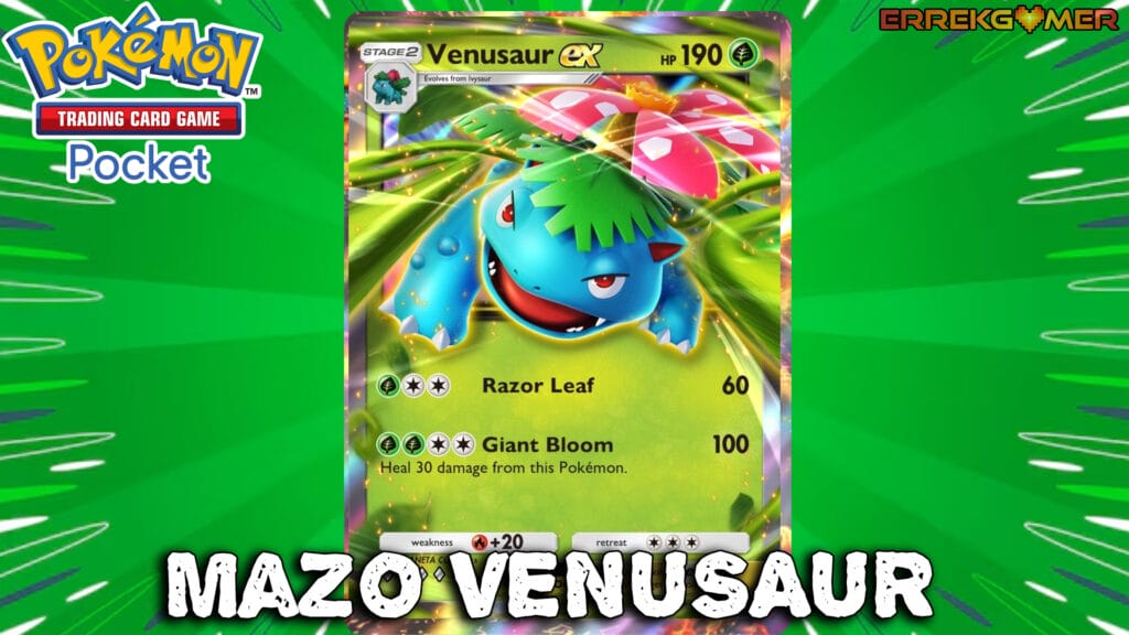 Pókemon TCG Pocket: mazo Venusaur