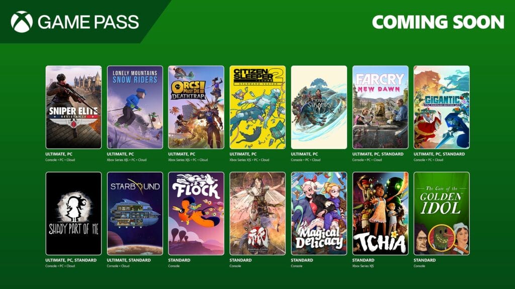 Listado de Juegos gratuito en Game Pass enero de 2025