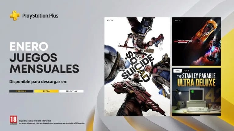 Nuevo lote de Juegos en PS PLUS para enero 2025