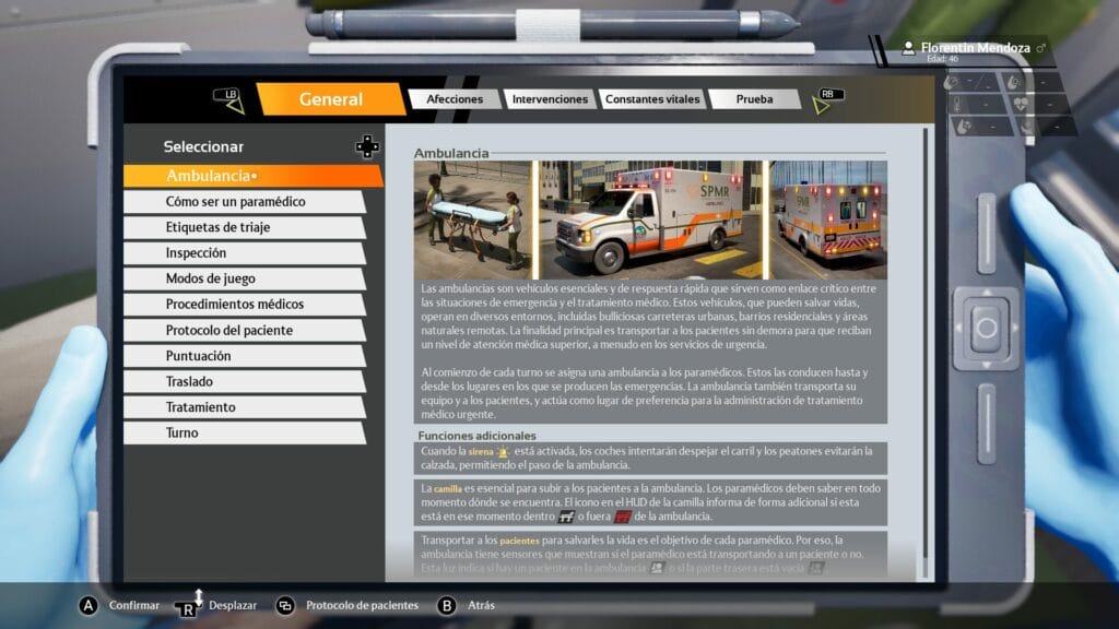 Análisis: ambulance life: a paramedic simulator