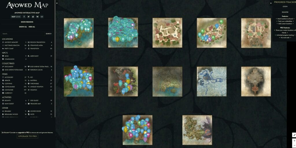 Avowed: Mapa interactivo Avowed: Mapa interactivo