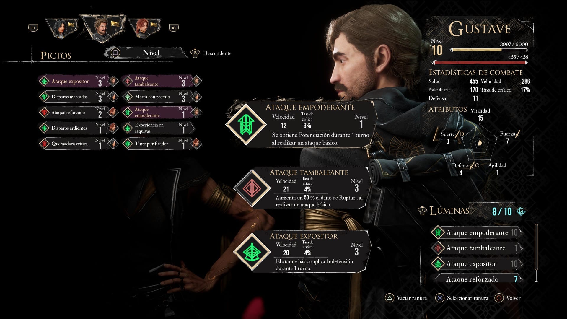 Clair Obscur Expedition 33: Pictos y Lúminas