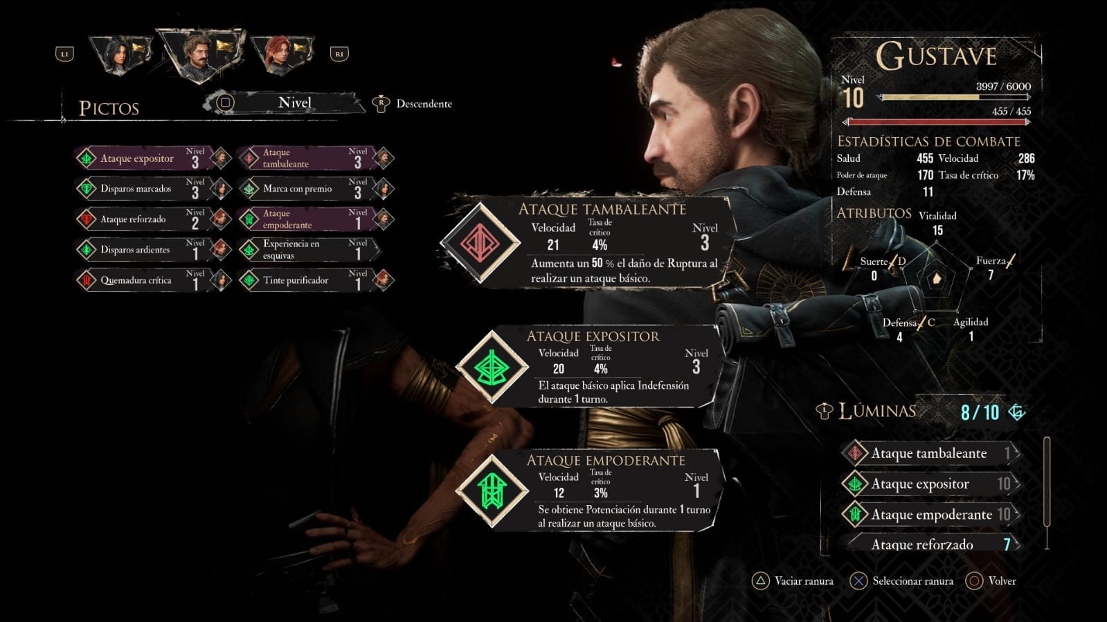 Clair Obscur Expedition 33: Guía de Gustave