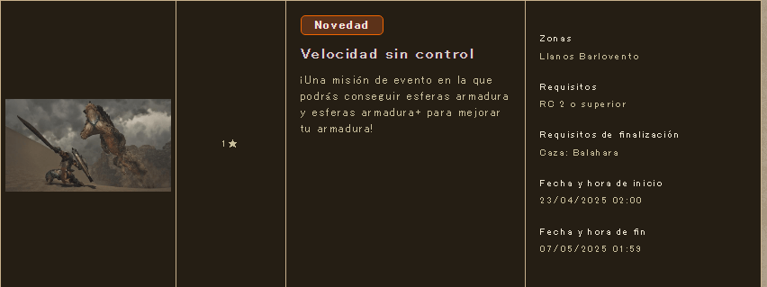 Monster Hunter Wilds Evento: Velocidad sin control (Balahara) Monster Hunter Wilds Evento: Quimicus Nocturnus (Rompopolo)