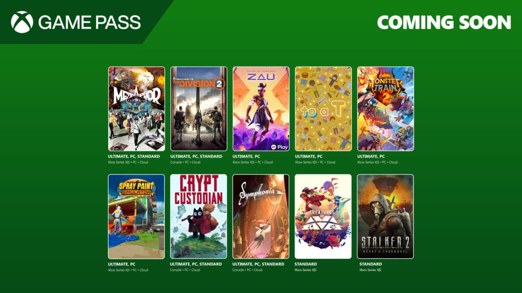 Nuevos juegos añadidos en Game Pass mayode 2025