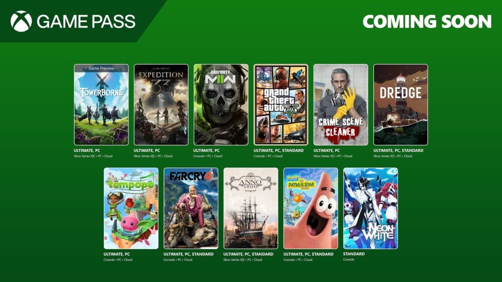 Nuevos juegos añadidos en Game Pass mayo de 2025