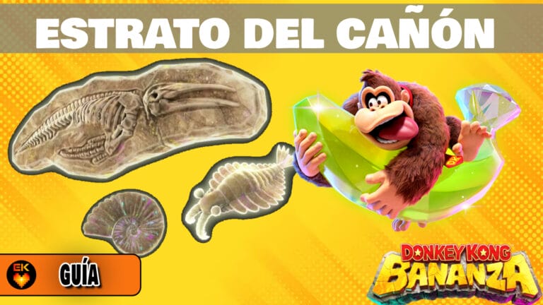 Donkey Kong Bananza: Todos los fósiles y plátanos del Estrato del cañón
