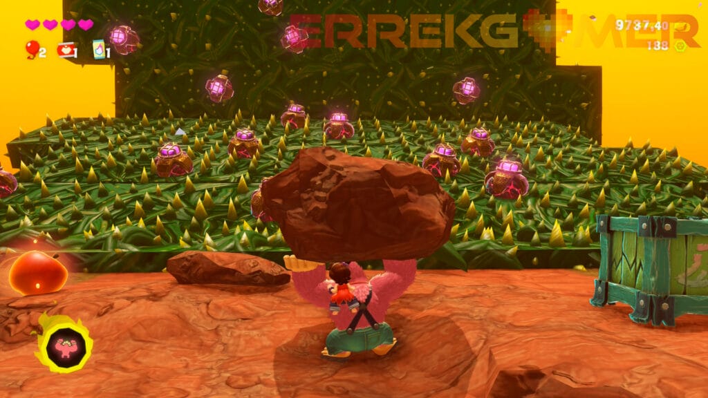 Donkey Kong Bananza: Cómo conseguir los 3 plátanos en "cueva de espinas y bombas"