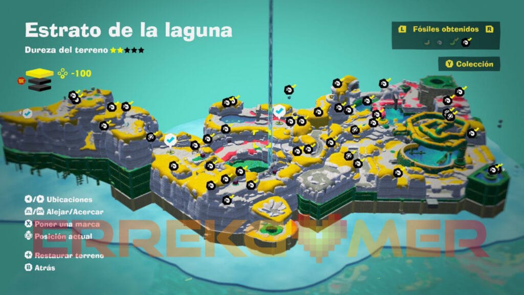 Donkey Kong Bananza: Todos los fósiles y plátanos del Estrato de la laguna