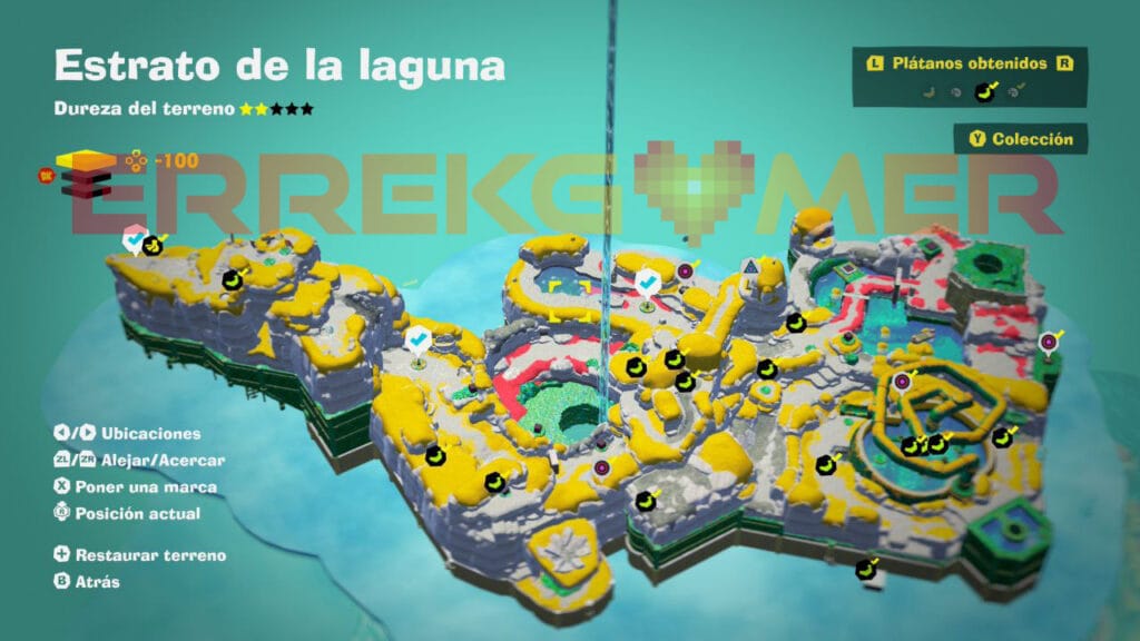 Donkey Kong Bananza: Todos los fósiles y plátanos del Estrato de la laguna