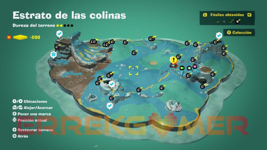 Donkey Kong Bananza: todos los fósiles y plátanos del estrato de las colinas
