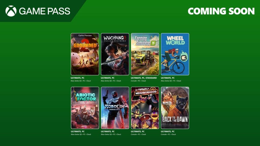 Nuevos juegos añadidos en Game Pass juLio de 2025
