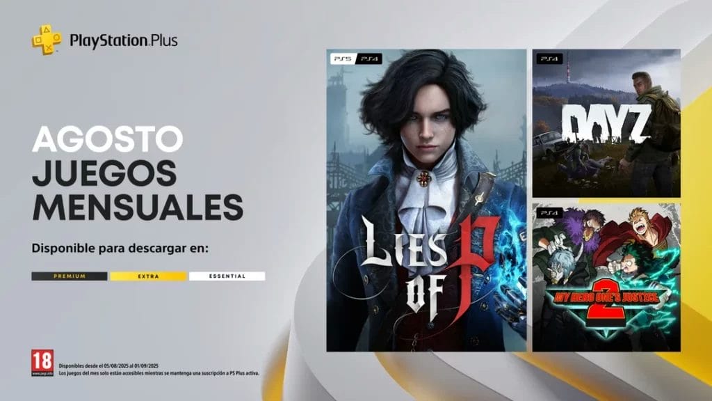Nuevo lote de Juegos en PS PLUS Essental agosto 2025