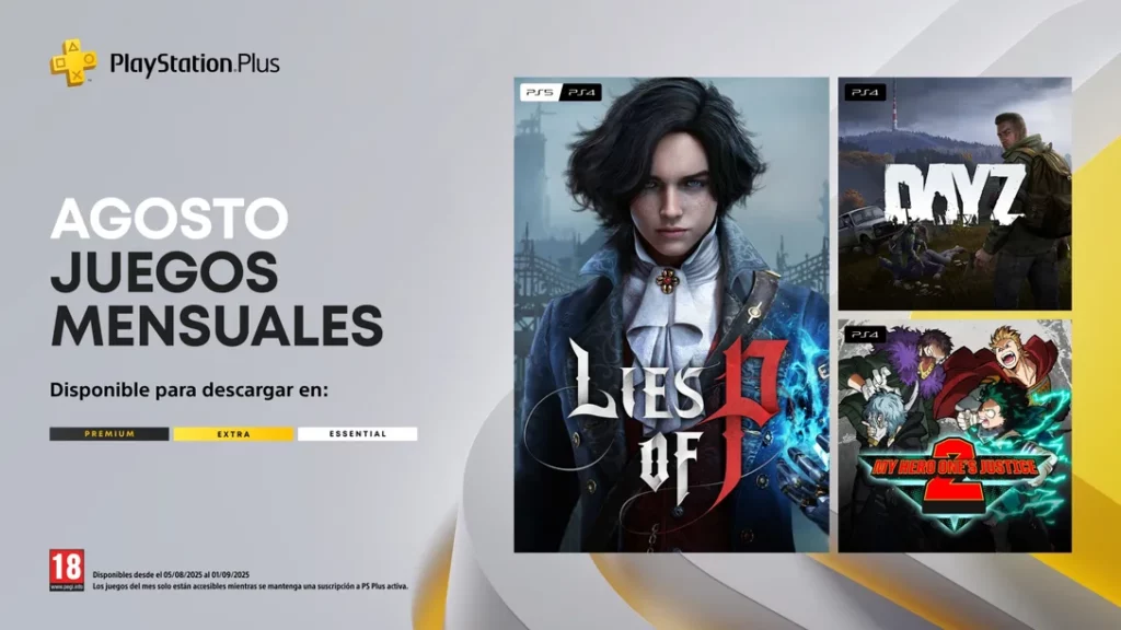 Nuevo lote de Juegos en PS PLUS Essental agosto 2025