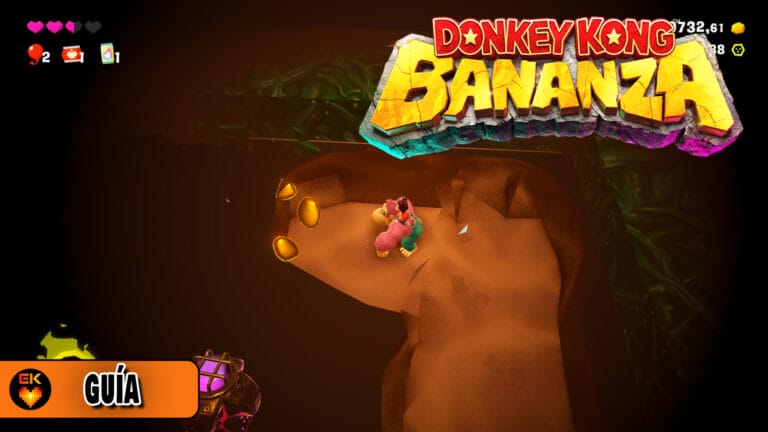 Donkey Kong Bananza: Cómo conseguir los 3 plátanos en "cueva de espinas y bombas"
