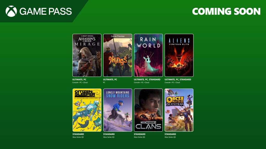 Nuevos juegos añadidos en Game Pass agosto de 2025