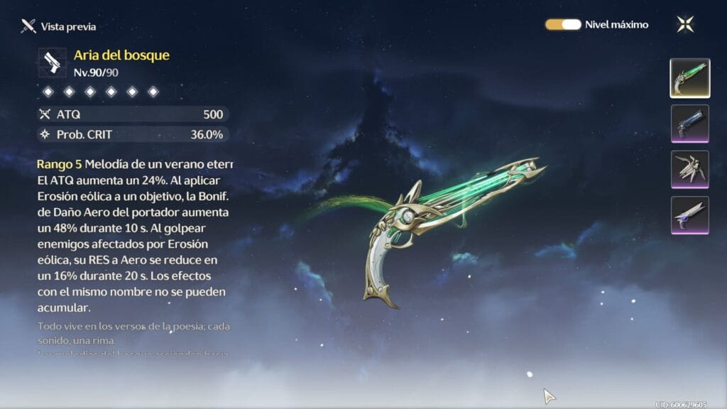 Aria del bosque - Wuthering Waves