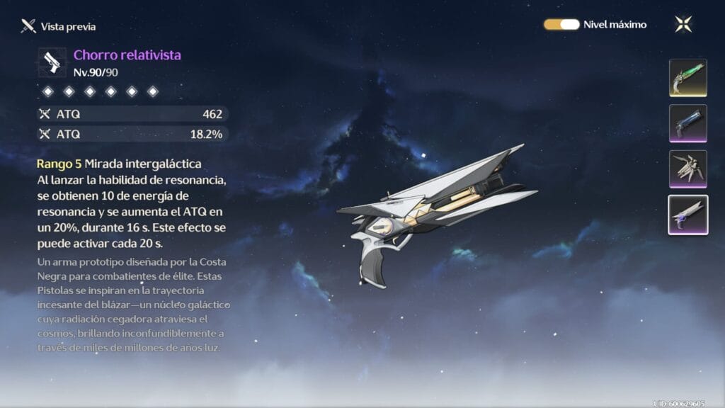 Chorro relativista - Wuthering Waves