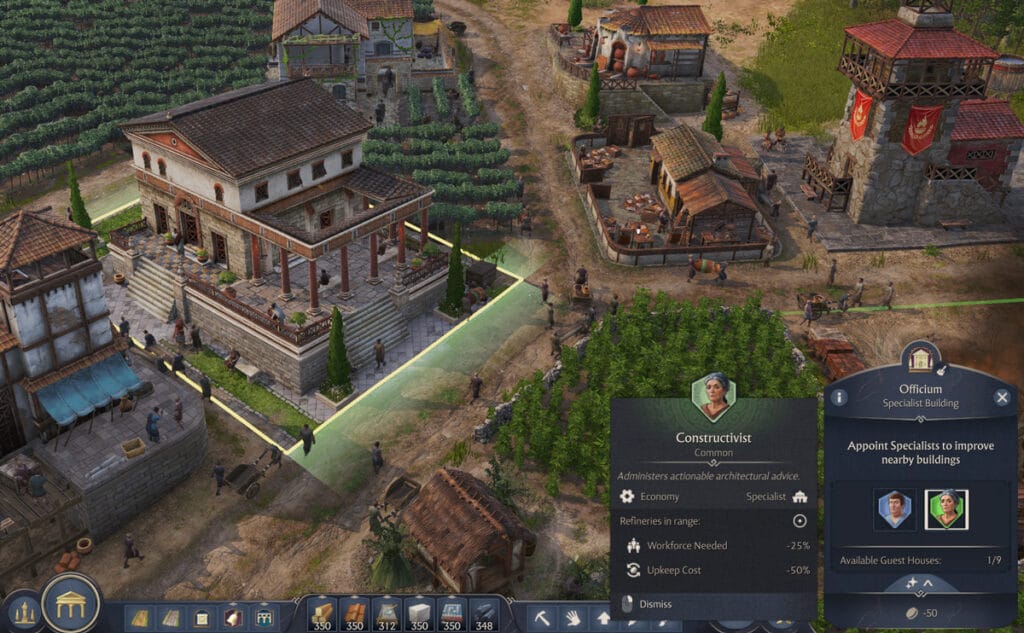 Anno 117: Pax Romana - De objetos a especialistas