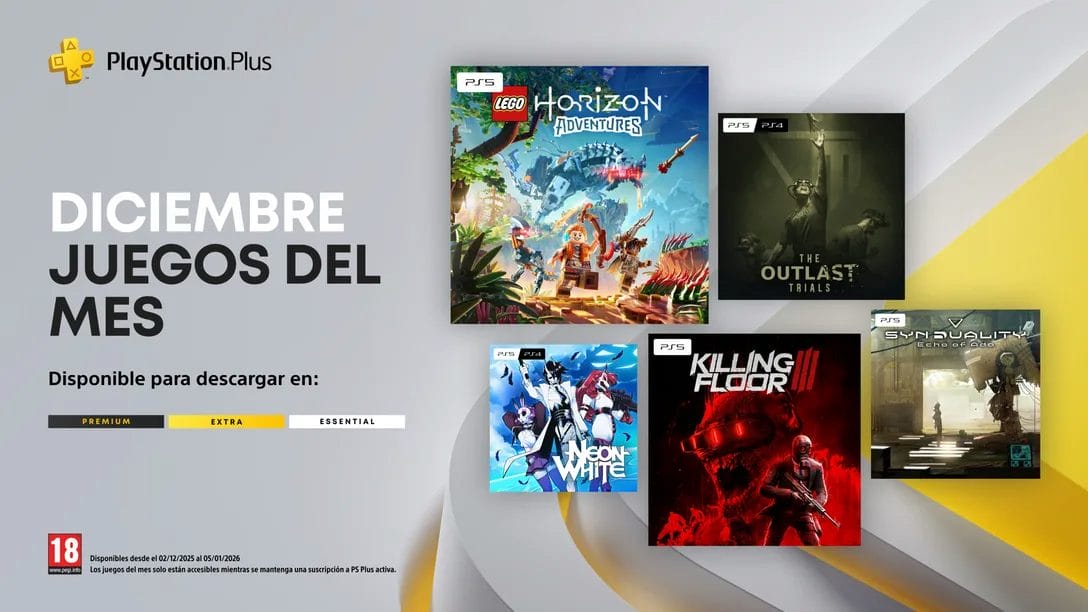Nuevo lote de Juegos en PS PLUS Essential diciembre 2025