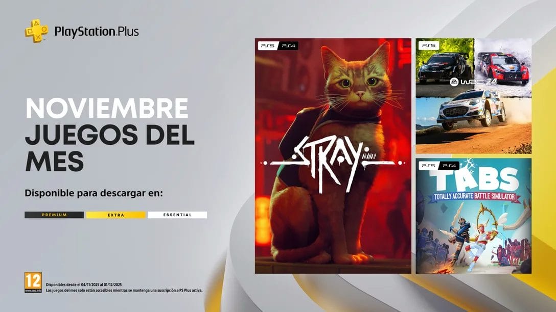 Nuevo lote de Juegos en PS PLUS Essential noviembre 2025