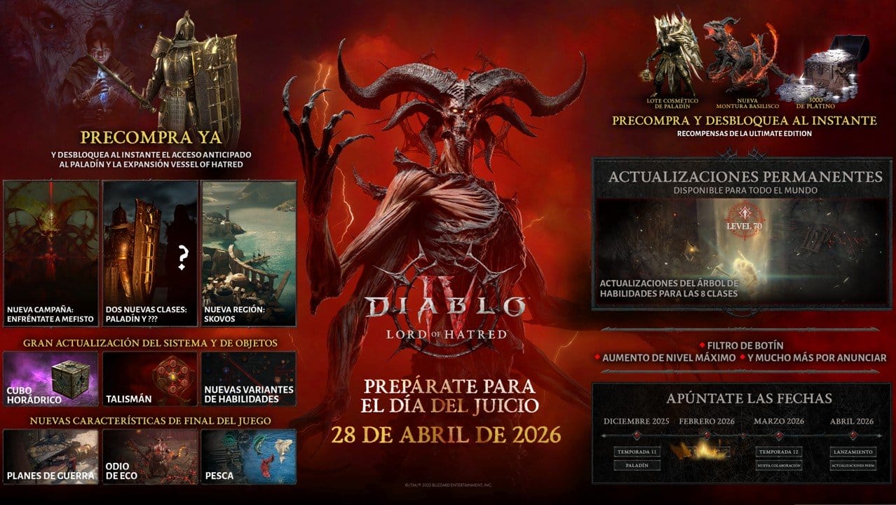 Diablo IV: Lord of Hatred – Detalles de la expansión y fecha de lanzamiento