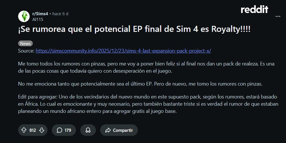 EA anuncia novedades para Los Sims tras las últimas filtraciones EA anuncia novedades para Los Sims tras las últimas filtraciones
