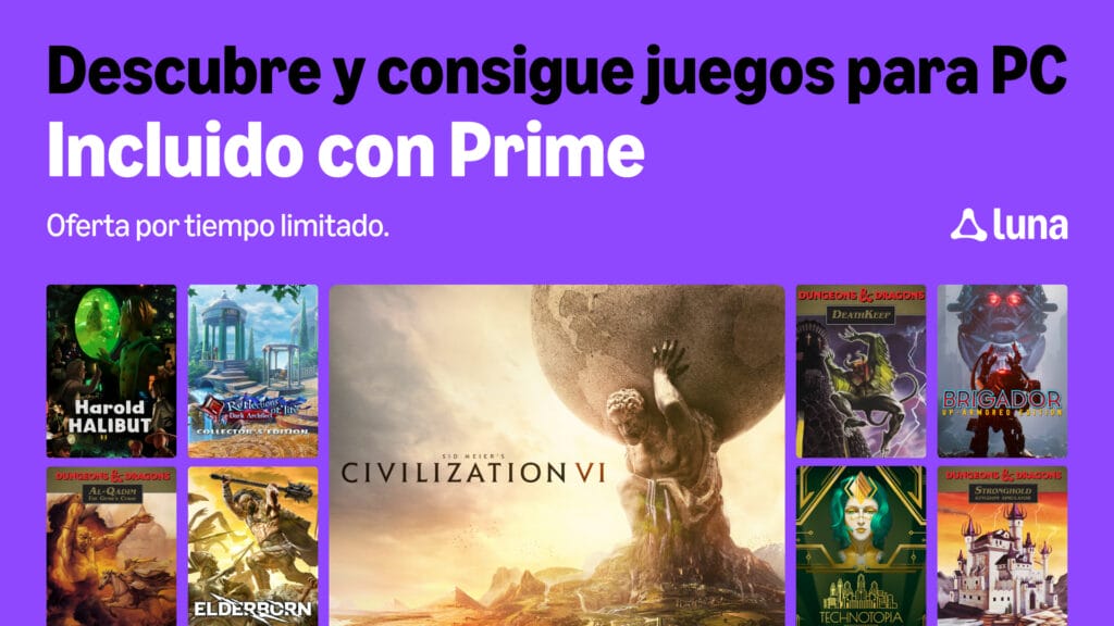 Novedades Amazon Luna y Prime Gaming Enero 2026: Madden NFL 26 y Civilization VI lideran el mes
