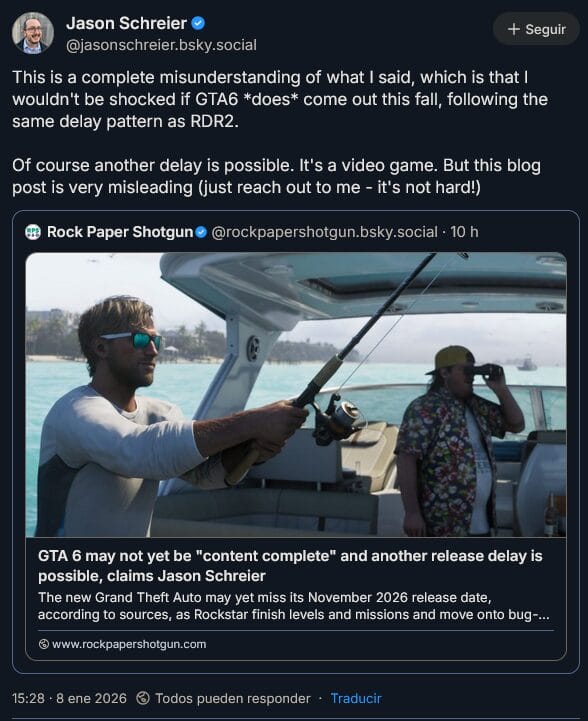 GTA VI podría sufrir otro retraso más