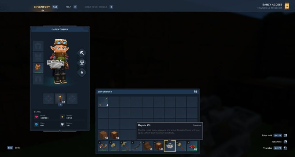 Hytale - Cómo reparar armas, armaduras y herramientas paso a paso