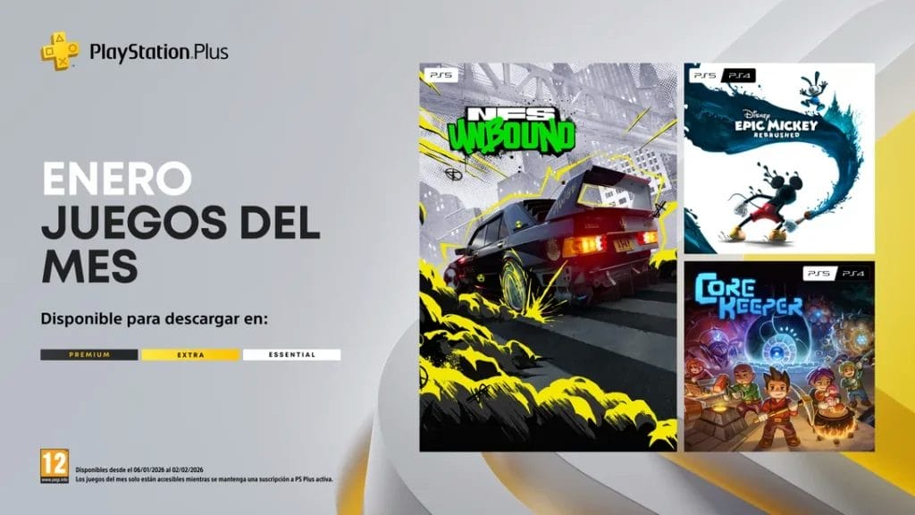 Nuevo lote de Juegos en PS PLUS Essential enero 2026
