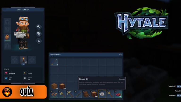 Hytale - Cómo ampliar el inventario con mochilas paso a paso