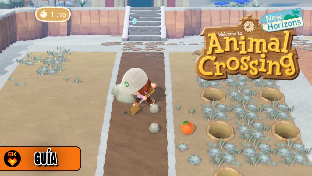Animal Crossing New Horizons - Cómo romper una piedra